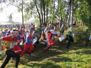 Start závodu družstev