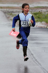 Kačka Fantová při doběhu nedělního závodu.