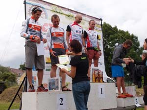 Bike adventure 2014, kategorie MM - 1. Martin Štěňha a Tomáš Bezouška (taky částečně z Ekonomu), 2. Pavel Kurz a Jaroslav Krajník